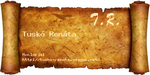 Tuskó Renáta névjegykártya